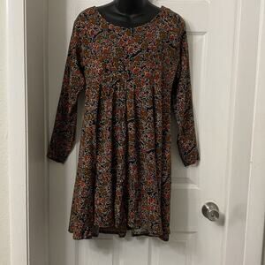 Bonnie Evans Women Dress S8 VTG Fit Floral VTG CottageCore GremlinCore Mori Kei